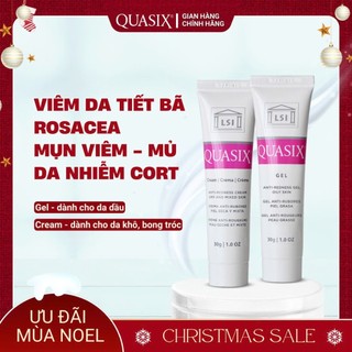  QUASIX Gel Cream - Kem bôi Viêm Da Tiết Bã Giảm mụn trứng cá đỏ mụn viêm kích ứng 30g Nhập khẩu Pháp 