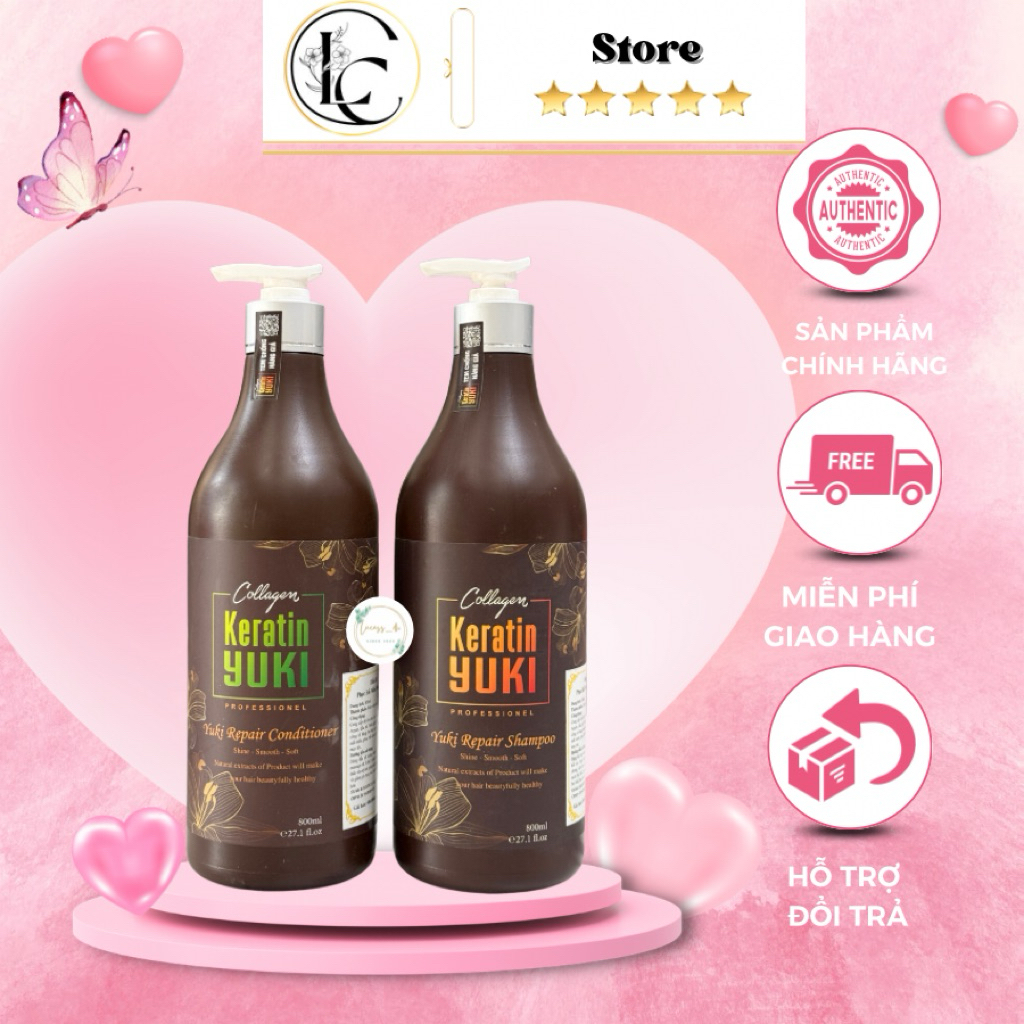 Dầu Gội Phục Hồi Mềm Mượt Suôn Tóc Yuki Collagen 800ML