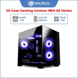  Vỏ Case Gaming Centaur NEX-02 Vertex  Trắng và Đen  - M-ATX Hỗ trợ Tản 240mm - Minh Đức PC 