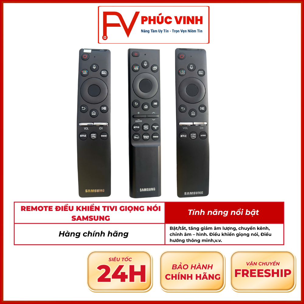 Remote Samsung Bluetooth Giọng Nói Chính Hãng – Dùng Cho UA43DU7000KXXV / AU7000 / BU8000