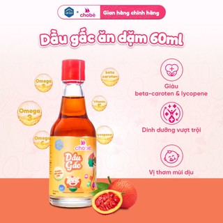 Dầu Gấc ăn dặm Lê Gia nguyên chất từ màng quả gấc, giàu Lyconpene, Beta carotene, chai 60ml