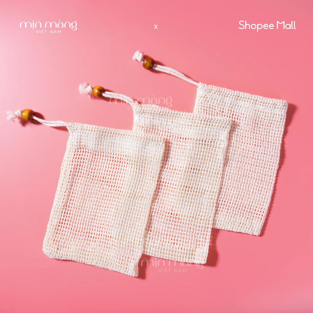 [Top Value] Túi Lưới Tạo Bọt Xà Phòng, Xà Bông Cục Tiện Lợi Loại Xịn Có Dây Rút, Dày Dặn Nhiều Mẫu Mã