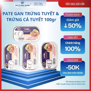 Pate Gan Cá Tuyết Và Trứng Cá Tuyết Đóng Hộp Hiệu Vitafish Loại Premium 100G
