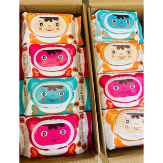  Thùng 10 gói khăn ướt không mùi Baby Rivia 600g không cồn an toàn cho bé khổ vải lớn 