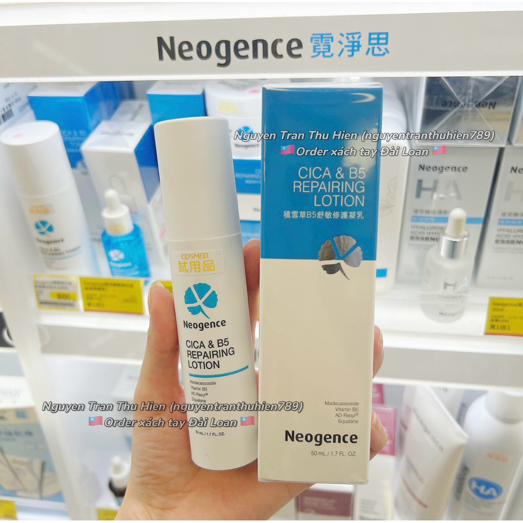 [nội địa Đài Loan - có bill] Kem dưỡng Cica B5 Repairing và Serum Cica B5 Repairing Neogence