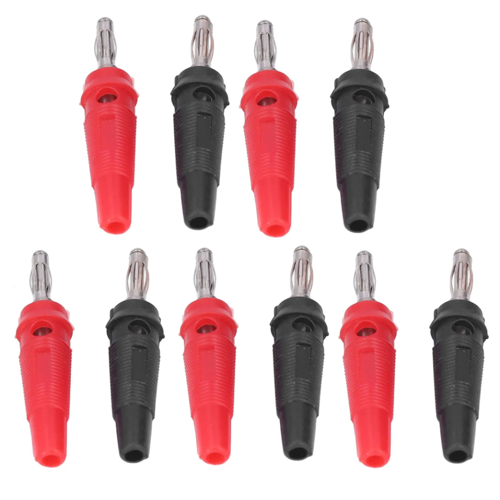 Set 5 cặp | 10 Đầu Cắm Bắp Chuối 4mm – Đỏ/Đen | Jack Banana 4mm | Kết Nối Ổn Định – Cho Thiết Bị Điệ