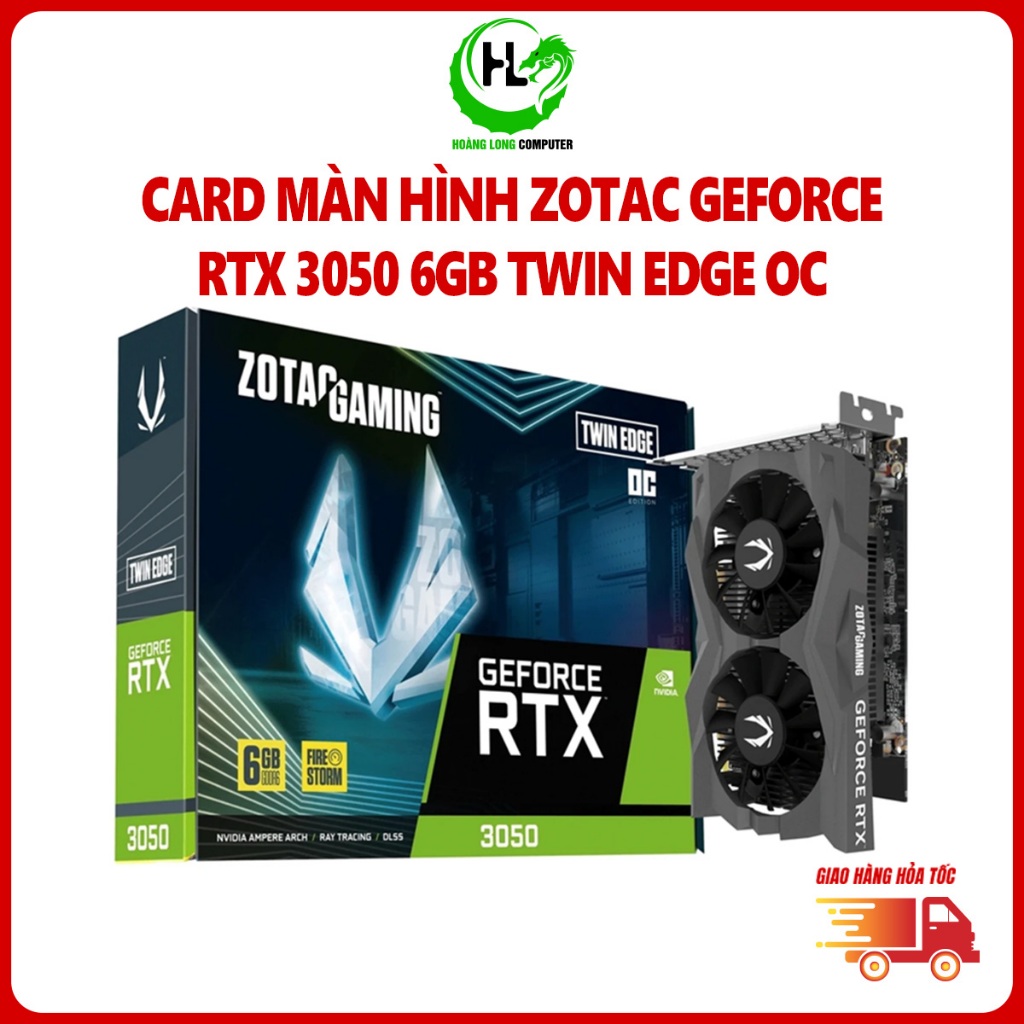 Card Màn Hình ZOTAC GAMING GeForce RTX 3050 Twin Edge OC 6GB Mới Chính Hãng Bảo Hành 36 Tháng