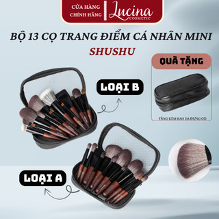  Bộ Cọ Trang Điểm Cá Nhân 13 Cây Mini SHUSHU Bộ Cọ 13 cây Mini Thuận Tiện Di Chuyển Lông Tự Nhiên LUCINA COSMETICS 