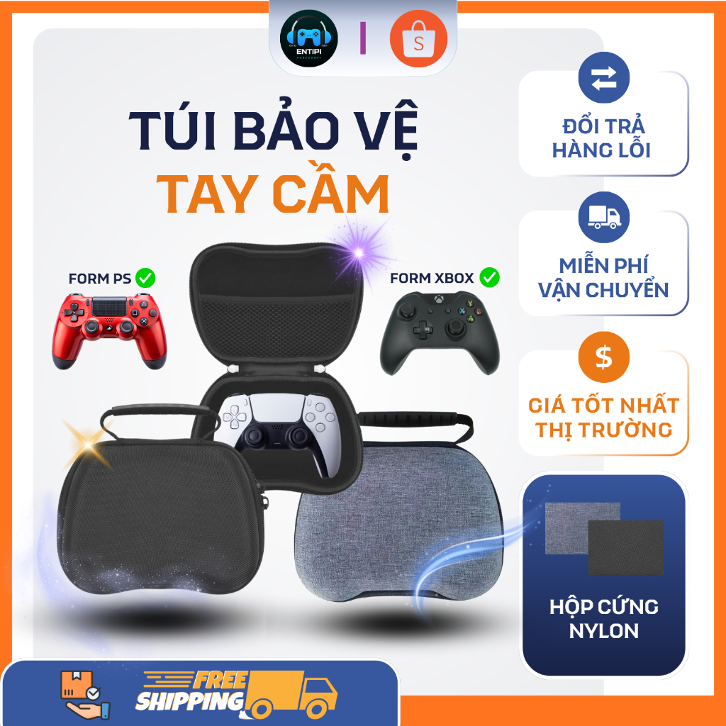 Túi đựng tay cầm chống sốc, chống nước - Chất liệu Nylon cao cấp phù hợp form tay Xbox/PS