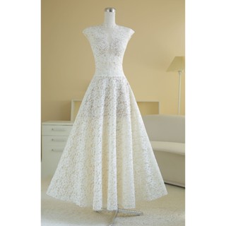  SÒ VINTAGE - OLIA đầm ren phối lưới dáng xòe 