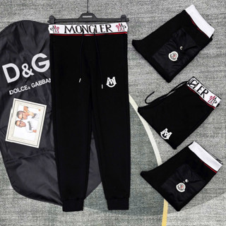  Quần jogger dài nam nữ PB nỉ 2 da thêu chữ logo túi gió mông phối eo chun dệt sọc chữ boy phố 