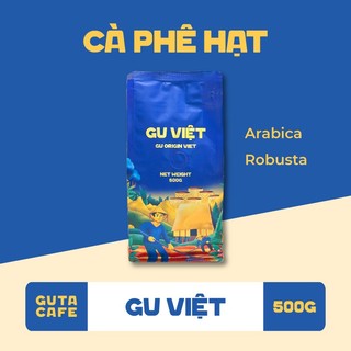   Tặng móc khóa  Cà phê HẠT rang mộc Robusta& Arabica đậm đà thơm ngon 1kg Gu Việt roasted coffee beans 