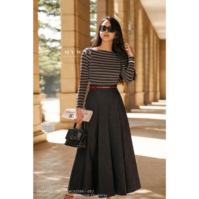 Áo Thun Dài Tay Nữ MY WAY Thu Đông Cổ Thuyền Cao Cấp 6MAT4327