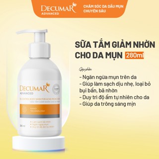  Sữa Tắm Cho Da Mụn DECUMAR 280ml chứa Nano THC và chiết xuất rau má làm sạch giảm mụn hiệu quả - STA01 
