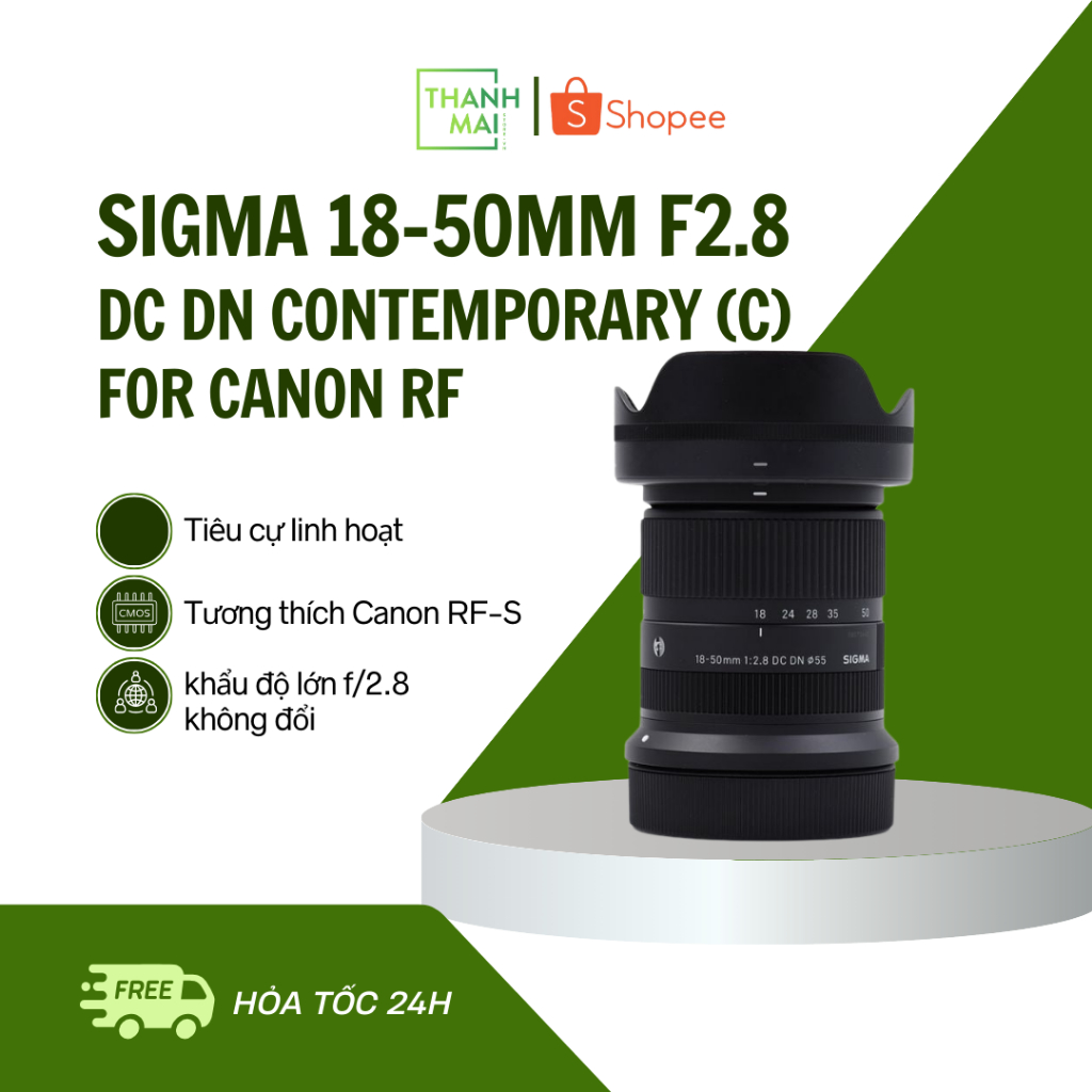 Ống Kính Sigma 18-50mm f/2.8 DC DN (C) For Canon RF Mount