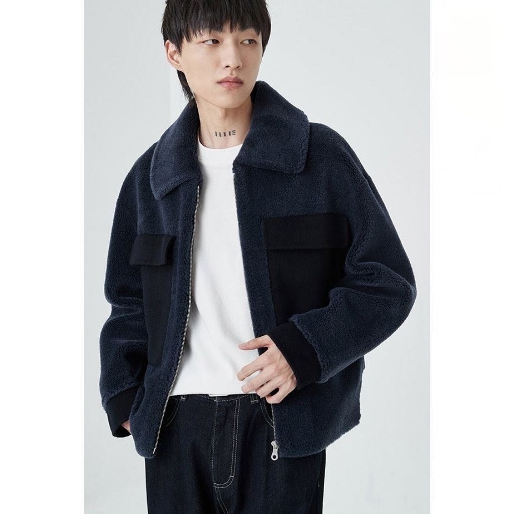 [XL] Áo khoác lông nam Coldness mens faux fur jacket