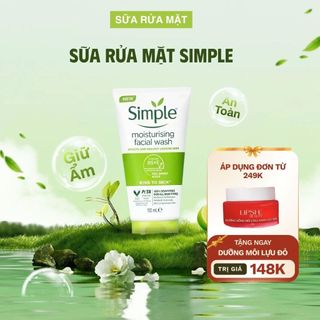  Sữa Rửa Mặt Simple Refreshing Facial Wash 150ml Mẫu Mới- Dịu Nhẹ Cho Da Dầu Mụn Nhạy Cảm 