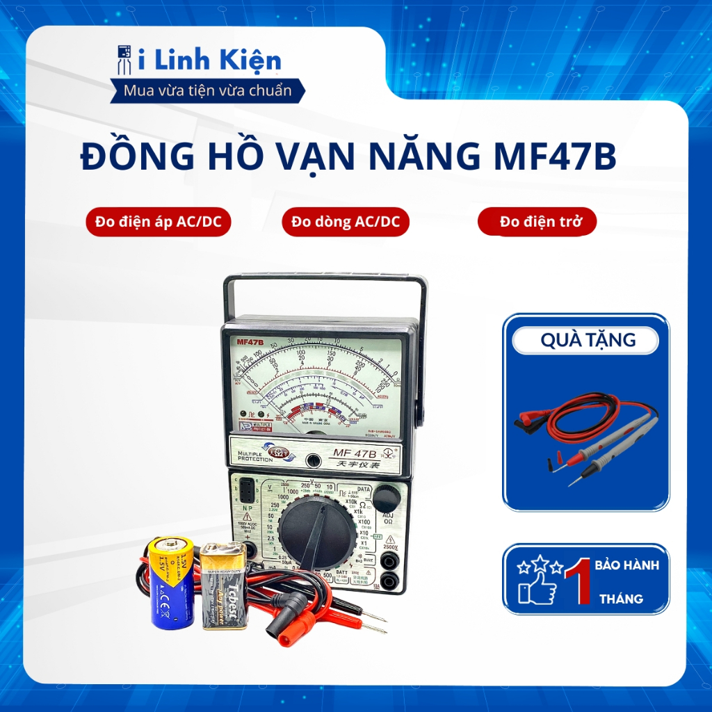 Đồng hồ vạn năng MF47B đồng hồ cơ đo điện thông minh chính hãng