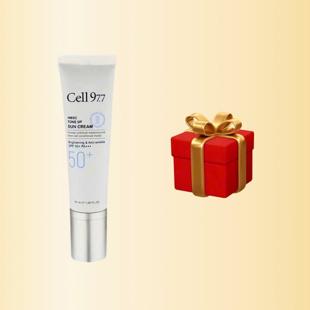 C82_[ KÈM QUÀ] Kem chống nắng nâng tone tế bào gốc Cell 97.7 Tone Up HMCS Tone up sun cream SPF 50+ 