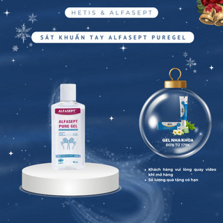  Dung Dịch Rửa Tay Khô ALFASEPT Pure Gel Phù Hợp Cho Da Nhạy Cảm Giúp Diệt Khuẩn Tăng Cường Dưỡng Ẩm Lọ 100ml 