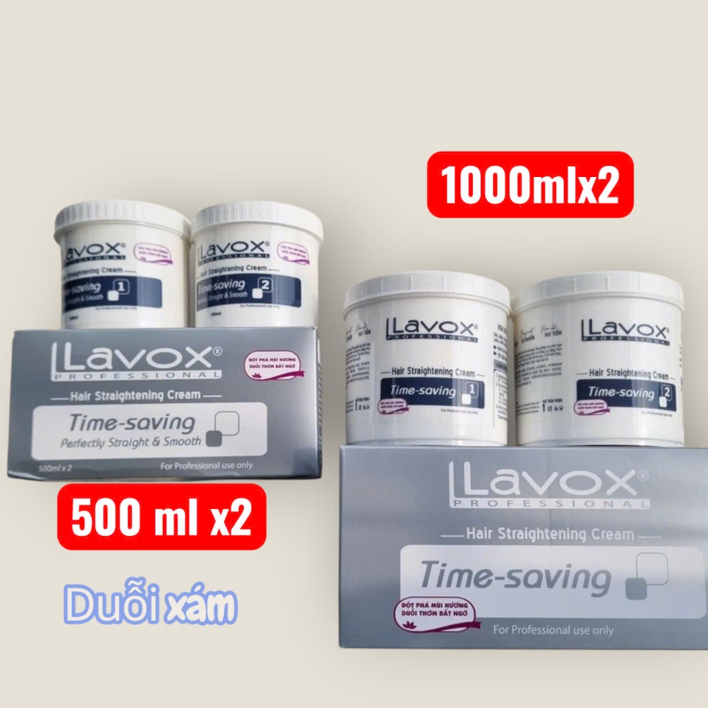 KEM DUỖI TÓC LAVOX XAM 1000ML.KEO DAN Mi