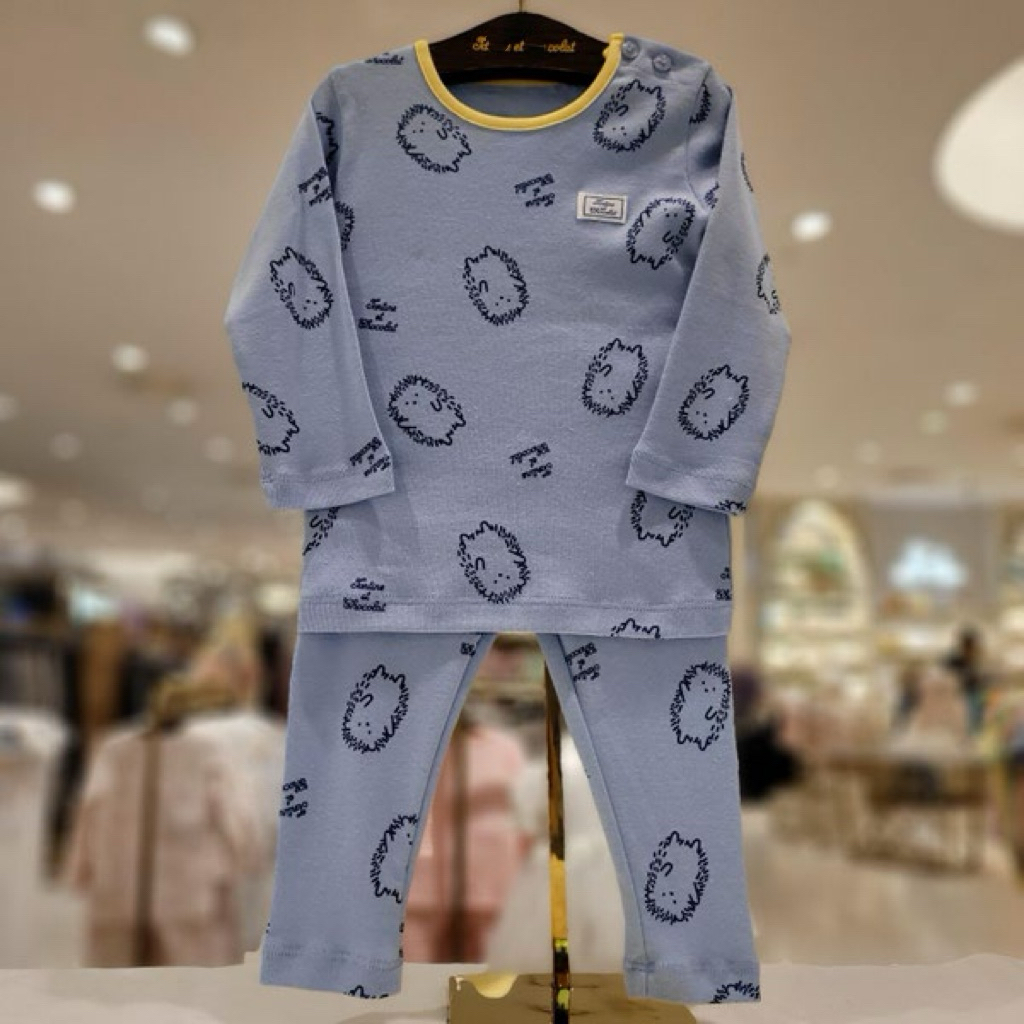 Bộ dài tay cotton mềm mịn dày vừa TC - full tag túi [size 90]