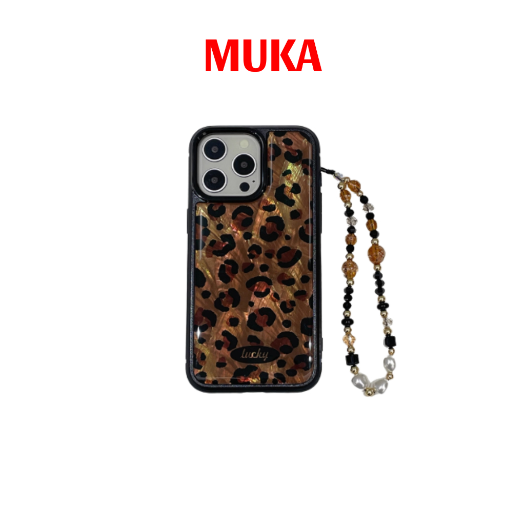 MUKA-Ốp điên thoại COSTLY Da beo Ốp Vỏ Xà cừ tự nhiên Chống trầy xước Vỏ bảo vệ Case Iphone 16Promax