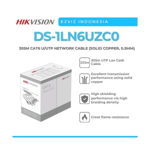 Cáp LAN HIK DS-1LN6UZC0 U/UTP CAT6 305m Xám