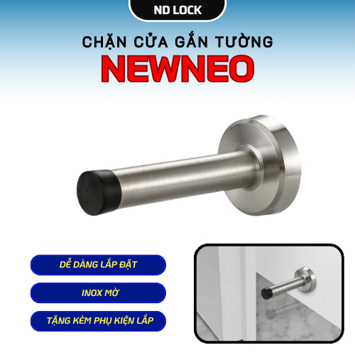 COMBO Cục chống va đập cửa vào tường gắn tường, chặn cửa inox chính hãng NEWNEO