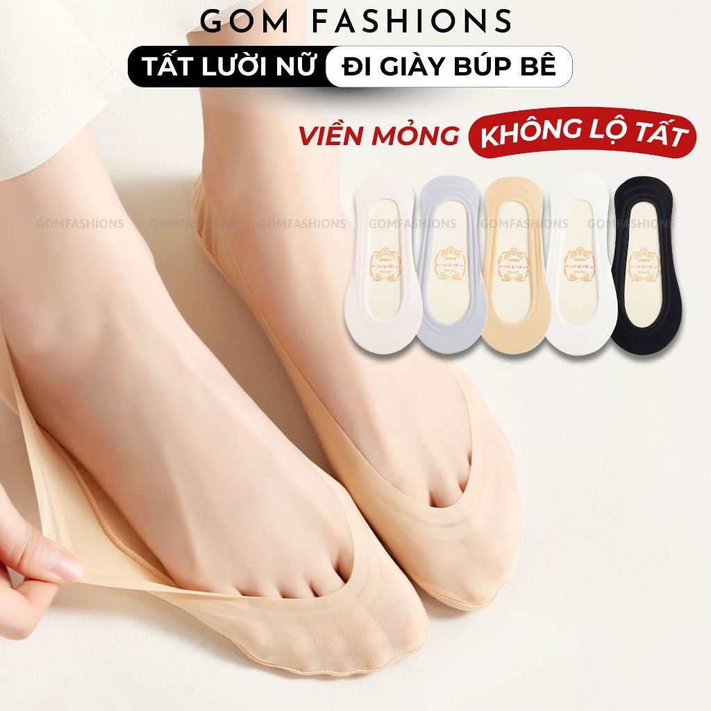 [BEST SELLER] Tất lười nữ có đệm cao su chống trượt GOMTAT, vớ mang giày búp bê mùa hè chất liệu cotton êm chân - TNBB
