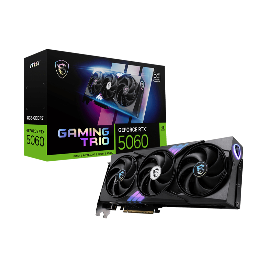 MSI GeForce RTX 5060 8G GAMING TRIO OC | VGA RTX 5060 8GB GDDR6 – Card Màn Hình Gaming Hiệu Năng Cao