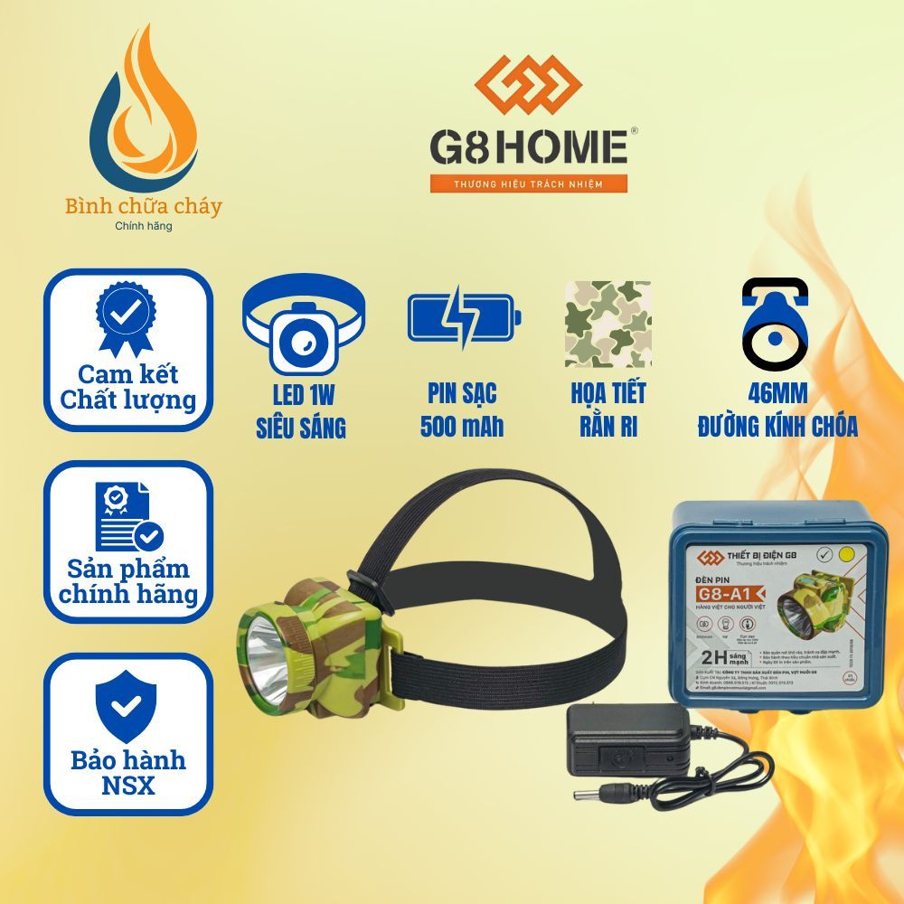 ĐÈN PIN ĐỘI ĐẦU G8-A1 G8HOME