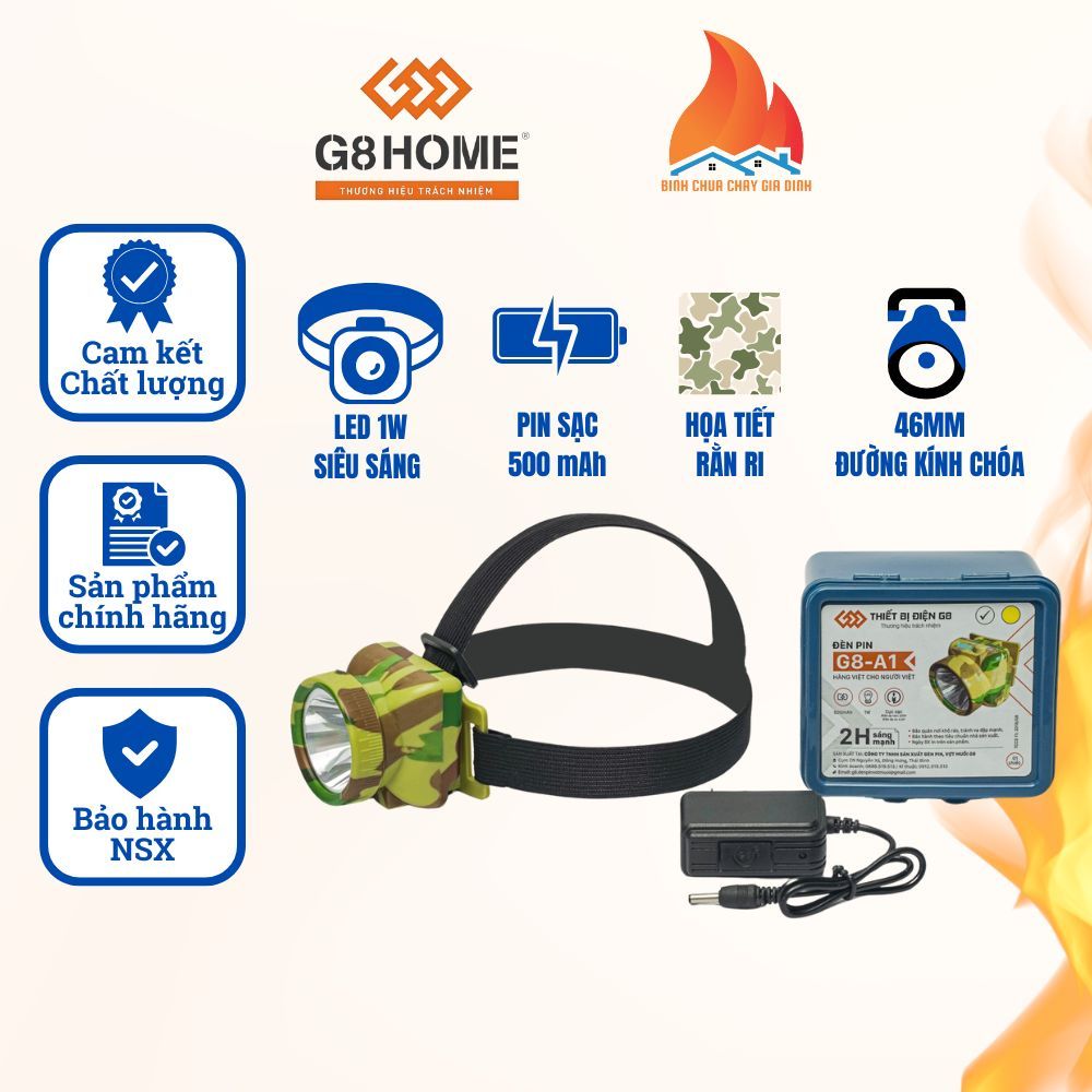 ĐÈN PIN ĐỘI ĐẦU G8-A1 G8HOME