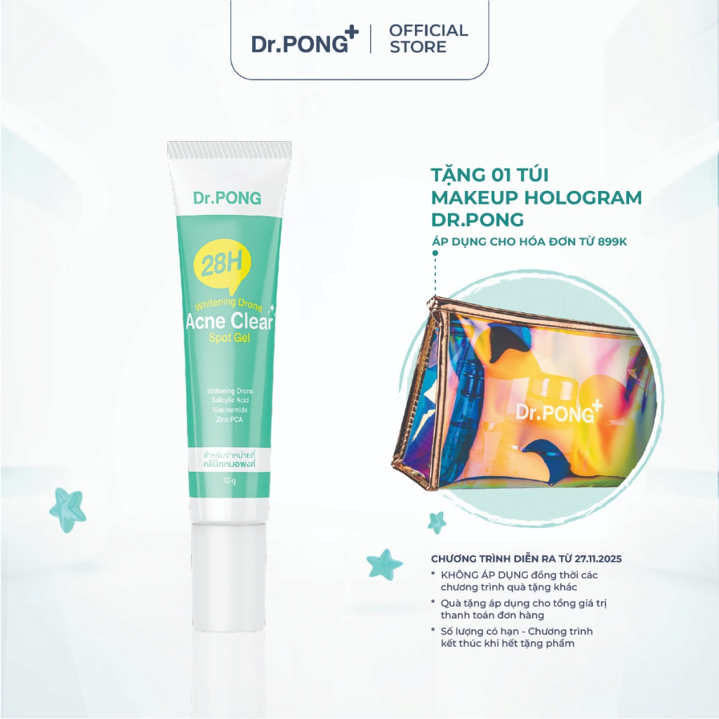Gel mụn Dr.PONG 28H Whitening Drone Acne Clear Spot 10g | BigBuy360 - bigbuy360.vn