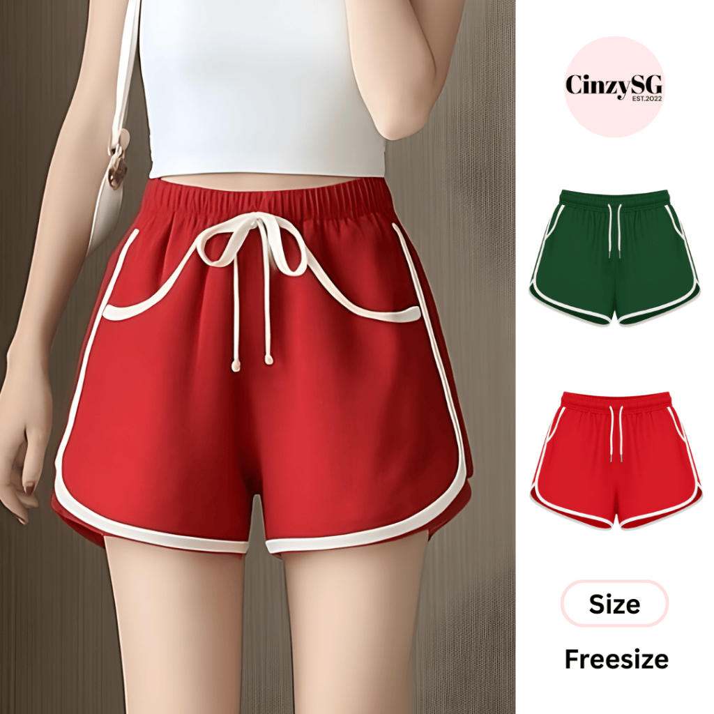 Quần Short Thể Thao Nữ Dây Rút Bo Viền – Quần Đùi Gym, Chạy Bộ, Ở Nhà Nhiều Màu QU01 CinZy SG