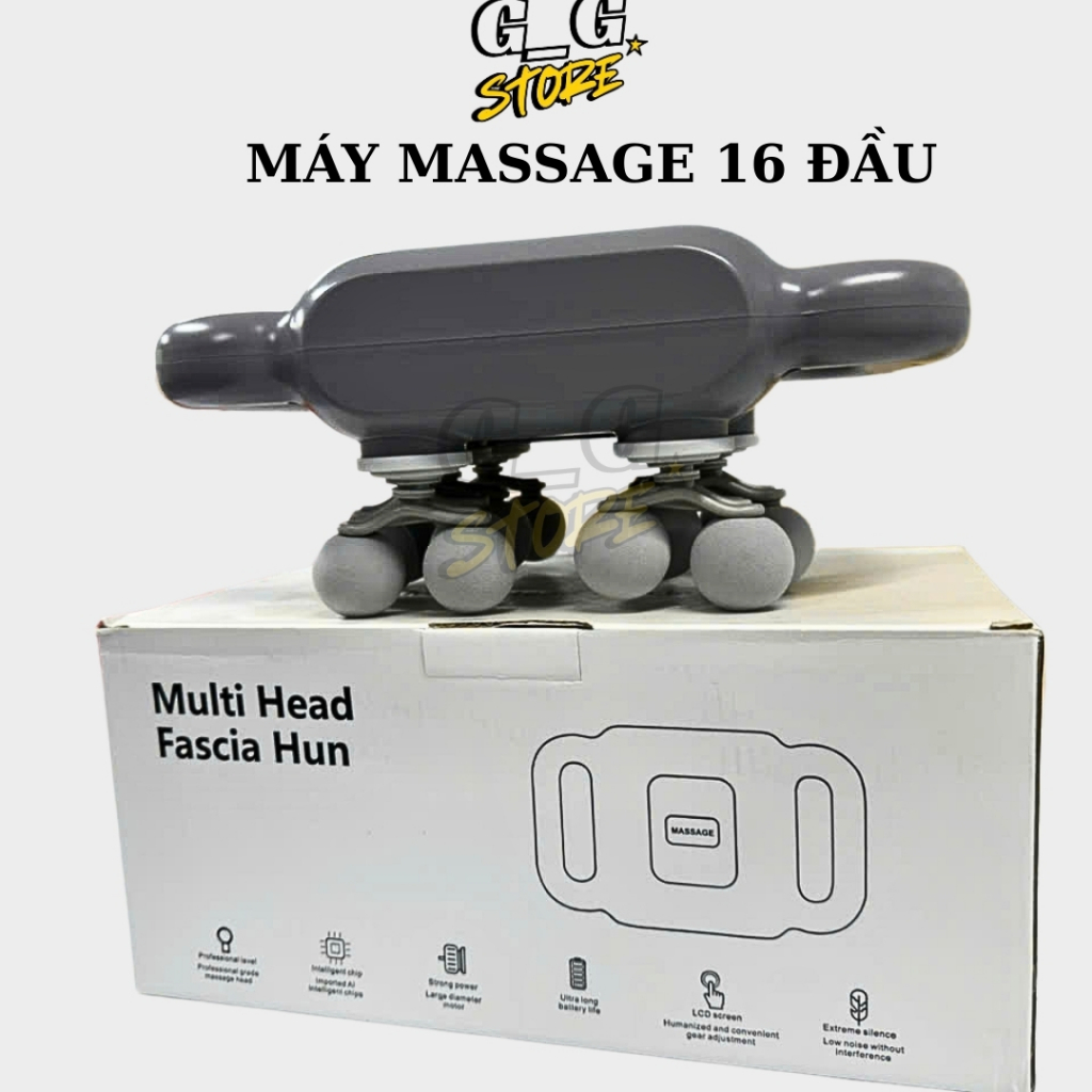 Máy Massage 16 Đầu Cầm Tay – Massage Cơ Đa Điểm, Giảm Đau Mỏi Toàn Thân - GGStore