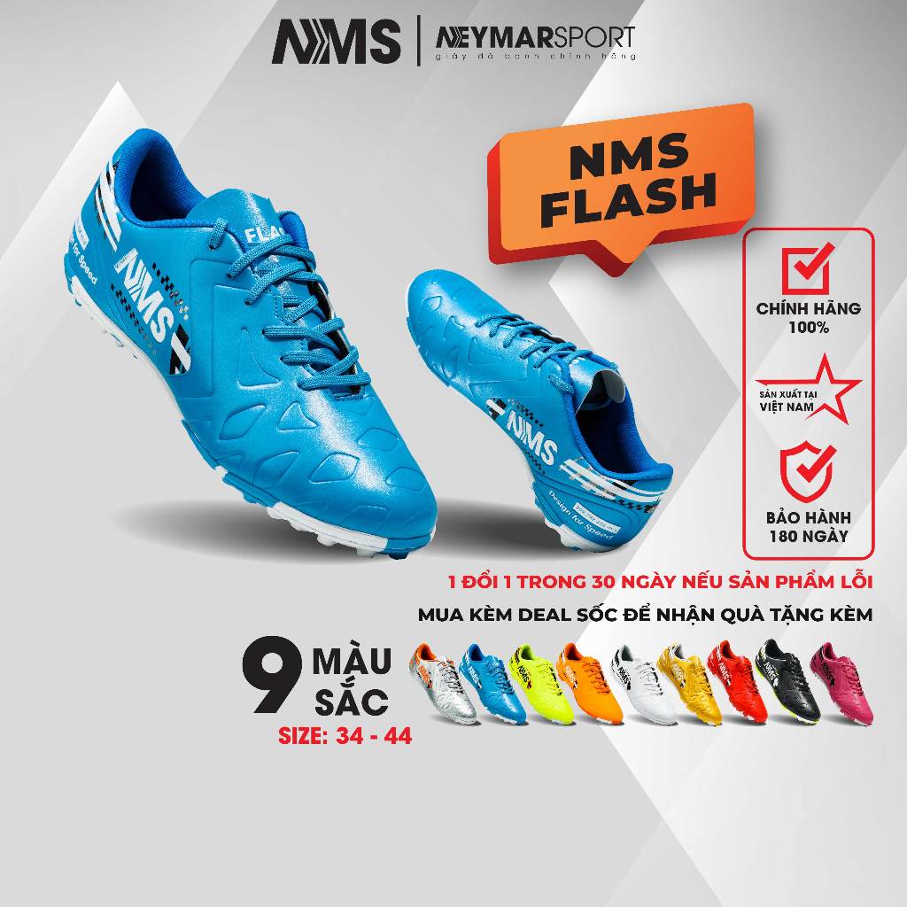 Giày đá bóng NMS FLASH đế giày bám sân chịu lực tốt [MUA KÈM DEAL SỐC] NHẬN COMBO QUÀ TẶNG