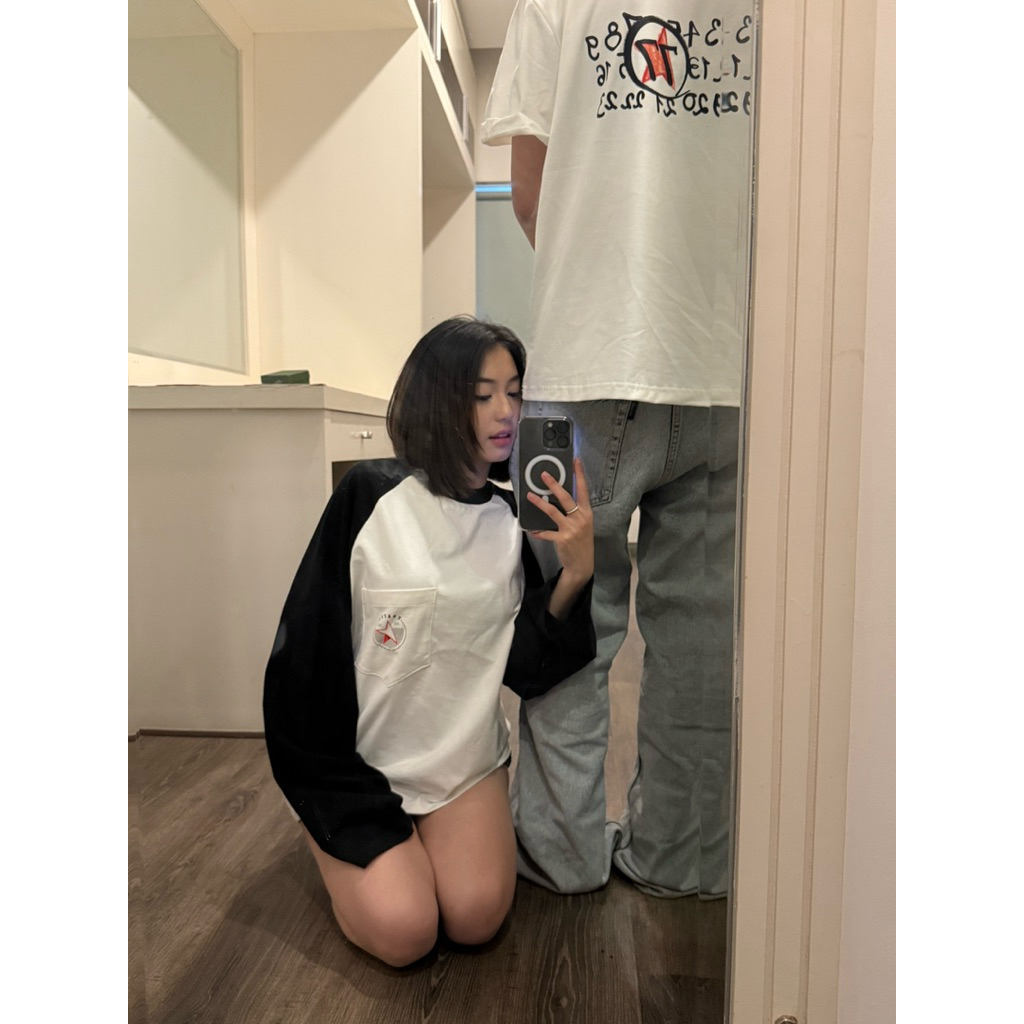 TRAFFY Se7ven Martini Raglan Áo Thun Raglan Tay Dài Starboy/Stargirl Form Oval Cotton 2c Unisex | BigBuy360 - bigbuy360.vn