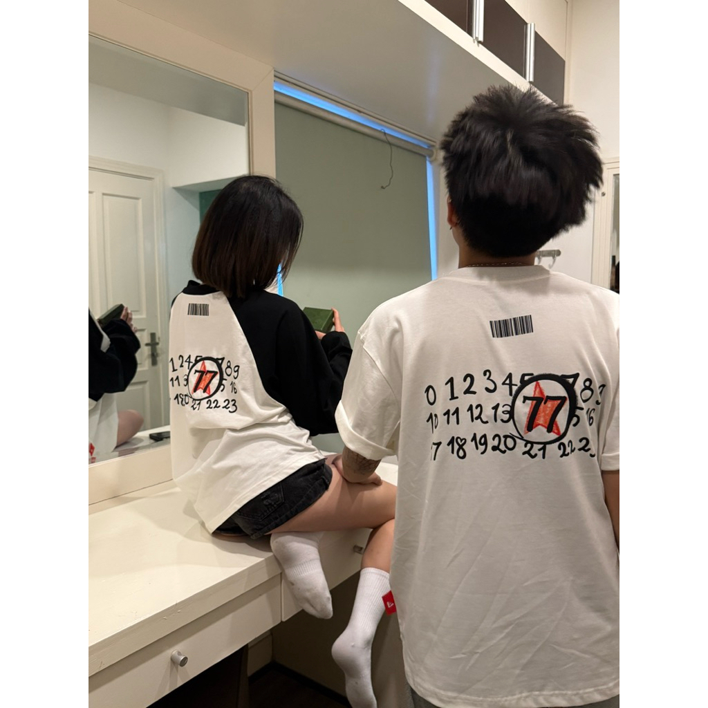 TRAFFY Se7ven Martini Raglan Áo Thun Raglan Tay Dài Starboy/Stargirl Form Oval Cotton 2c Unisex | BigBuy360 - bigbuy360.vn