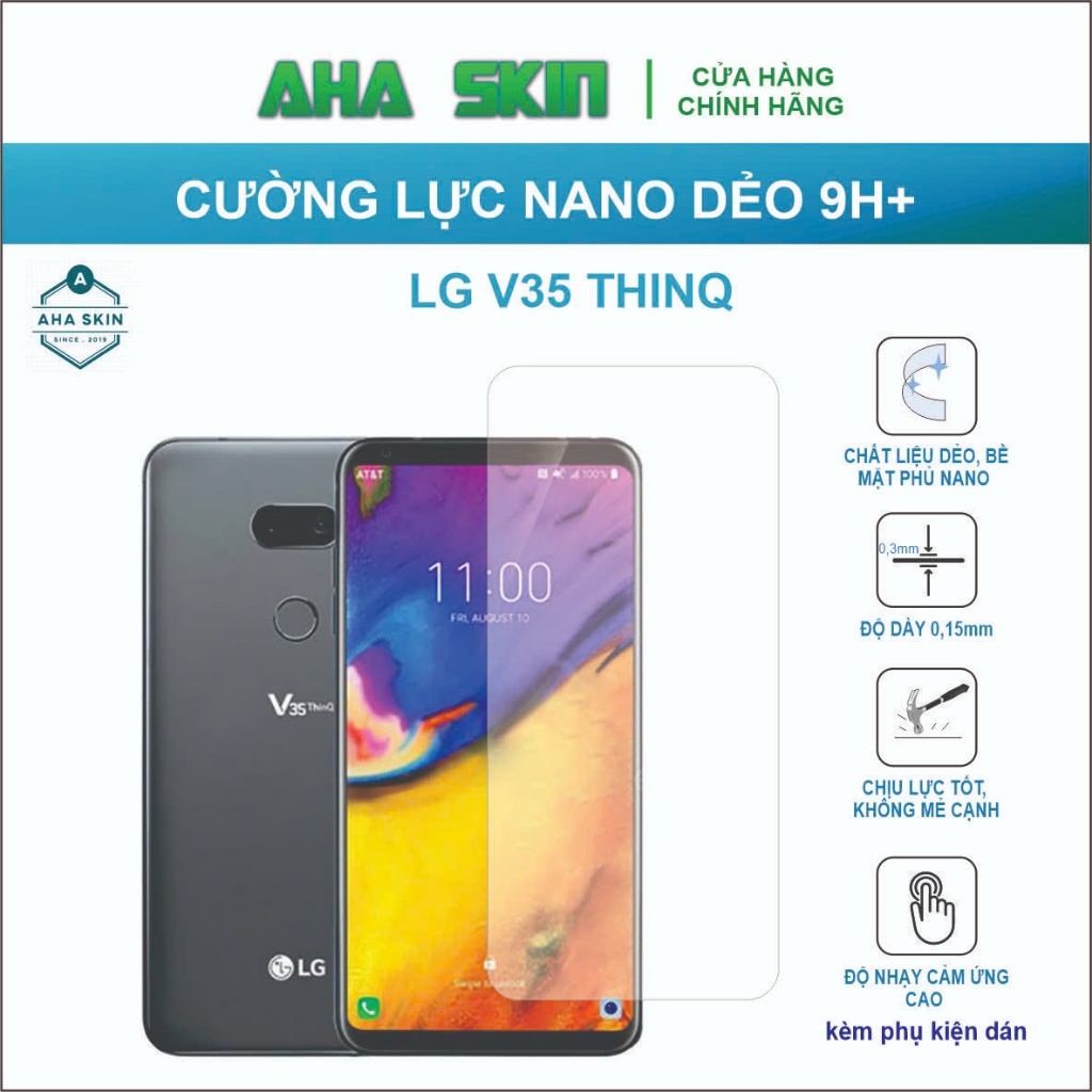Dán cường lực LG V35 ThinQ, Cường lực dẻo 9h+