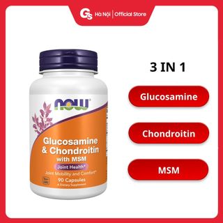  Viên uống Now Glucosamine & Chondroitin with MSM  Mỹ  giảm đau nhức xương khớp ngừa thoái hóa sụn 