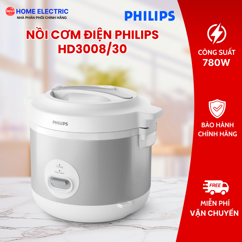 Nồi cơm điện Philips HD3008/30 780W