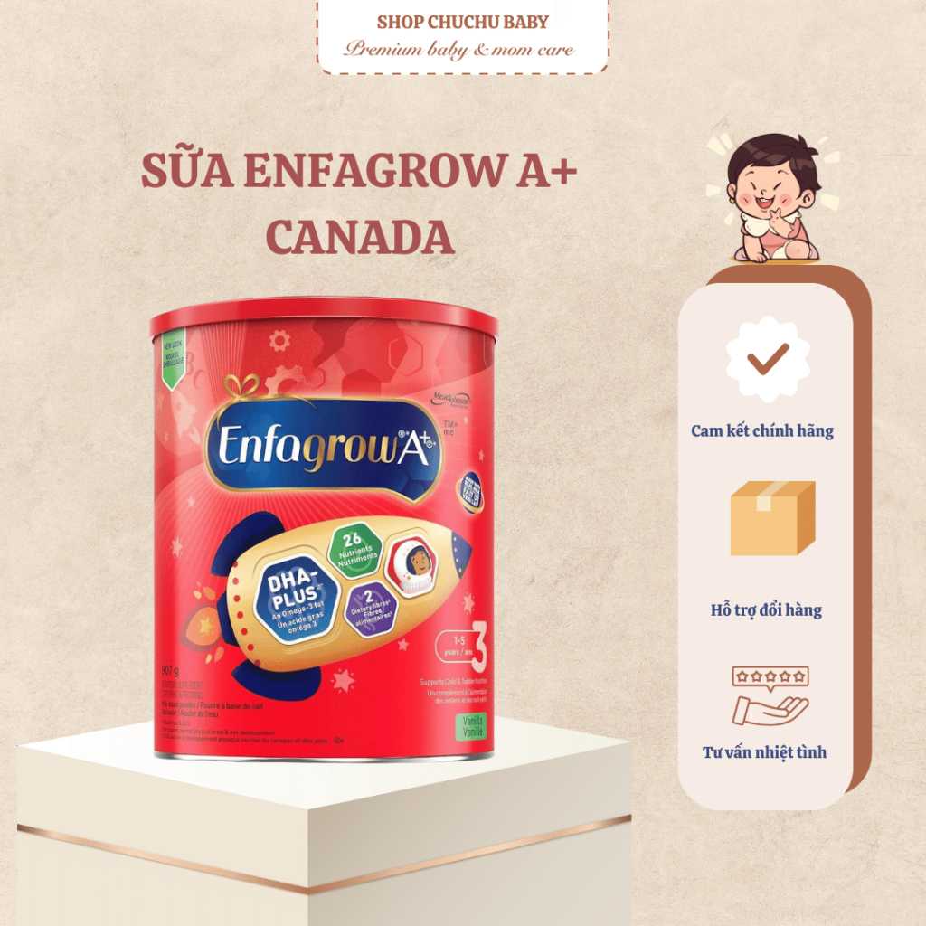 [ HÀNG AIR ] Sữa bột Enfagrow Canada A+ nắp đỏ Canada cho bé từ 1 tuổi| Canada