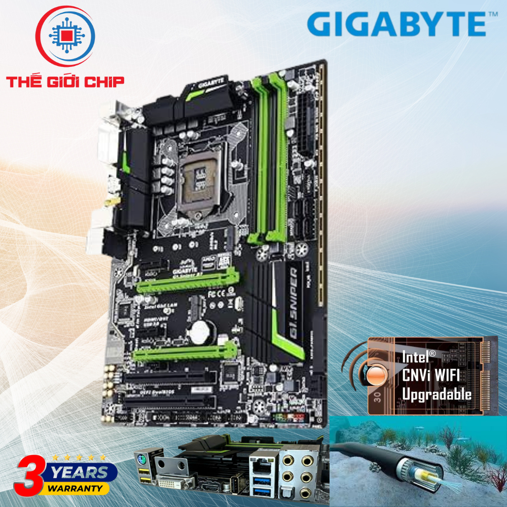 Mainboard GIGABYTE GA G1 Sniper B7 - Intel B150 (M.2 wifi - xài thêm cable quang) I Bảo hành 36 thán