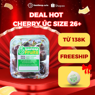   TẶNG 1 TRÁI DỪA  Cherry Úc Size 26+ - Foodmap Fruits 