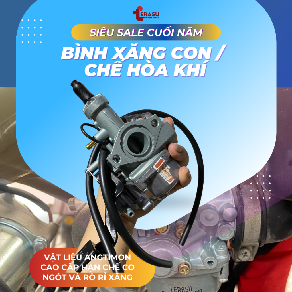 Bình Xăng Con Wave A 100/110/Alpha – BXC Wave Dream – Máy Nổ Êm, Không Hụt Ga