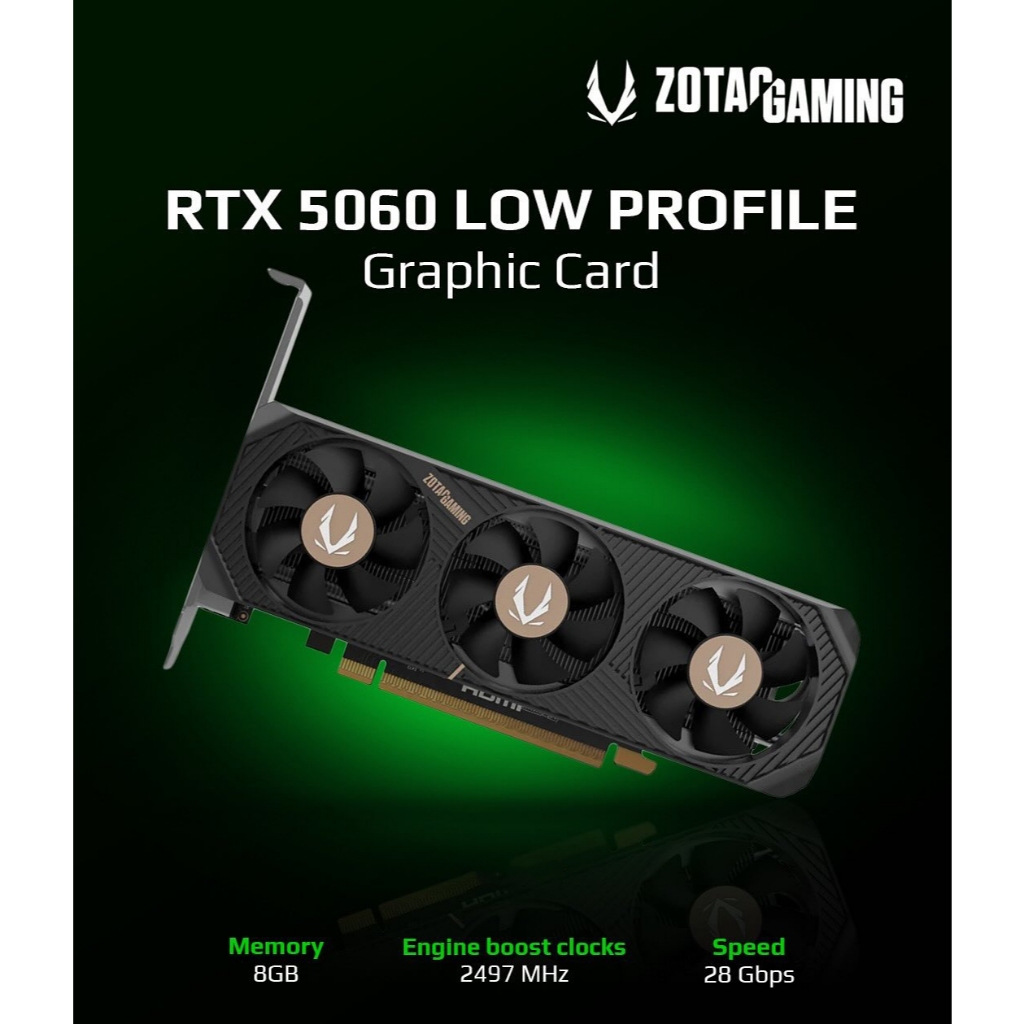 ZOTAC GAMING GeForce RTX 5060 Low Profile ZT - B50600L - 10L sức mạnh, thiết kế nhỏ gọn, tiện lợi | BigBuy360 - bigbuy360.vn