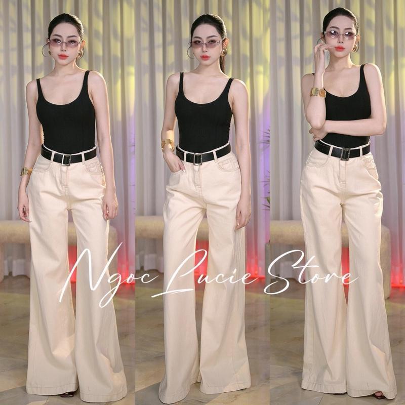 (CHIỀU DÀI 105CM) Q35 - Quần Jean Ống Suông Rộng Hack Dáng Trendy - Ngọc Lucie | BigBuy360 - bigbuy360.vn