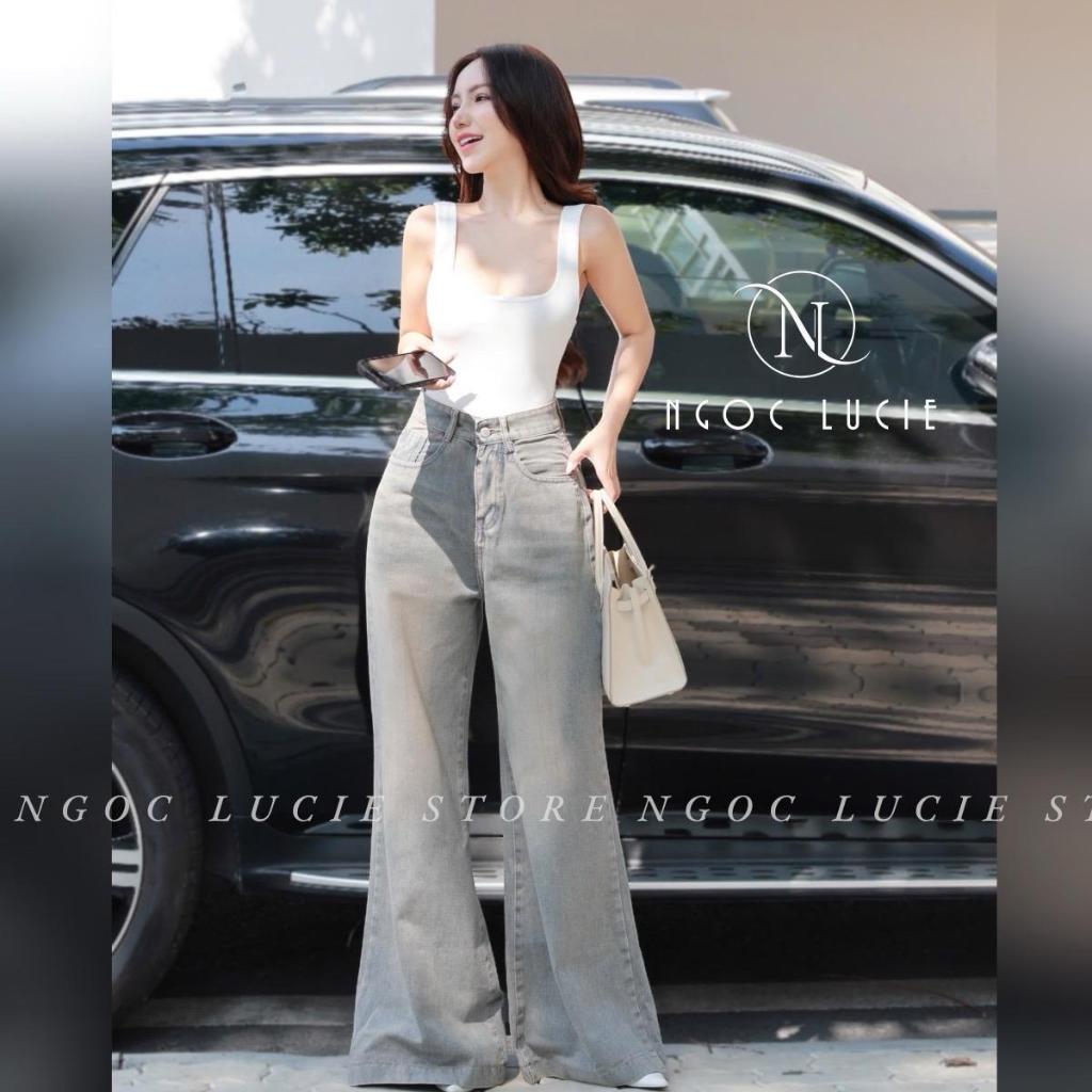 (CHIỀU DÀI 105CM) Q35 - Quần Jean Ống Suông Rộng Hack Dáng Trendy - Ngọc Lucie | BigBuy360 - bigbuy360.vn