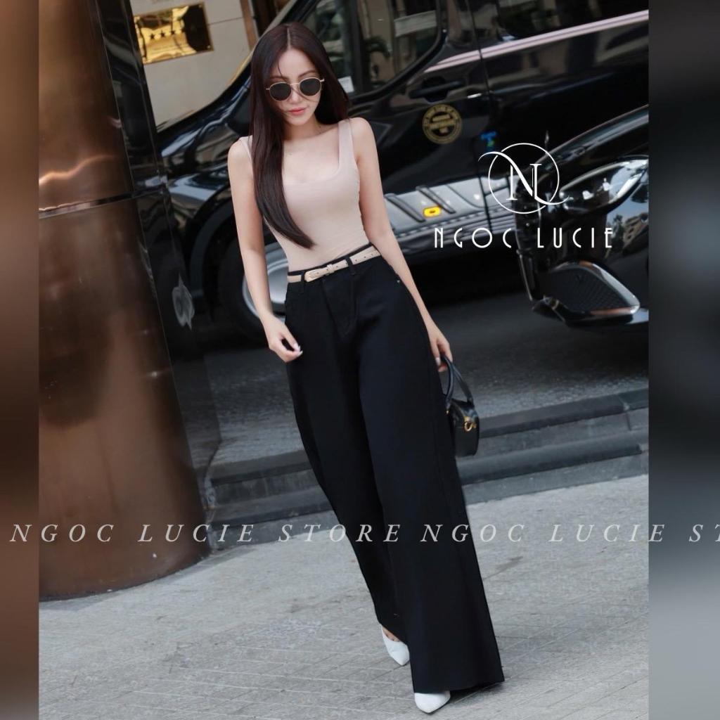(CHIỀU DÀI 105CM) Q35 - Quần Jean Ống Suông Rộng Hack Dáng Trendy - Ngọc Lucie | BigBuy360 - bigbuy360.vn
